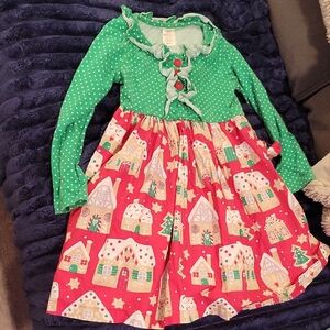 Matilda Jane Green and Red Holiday Dress
